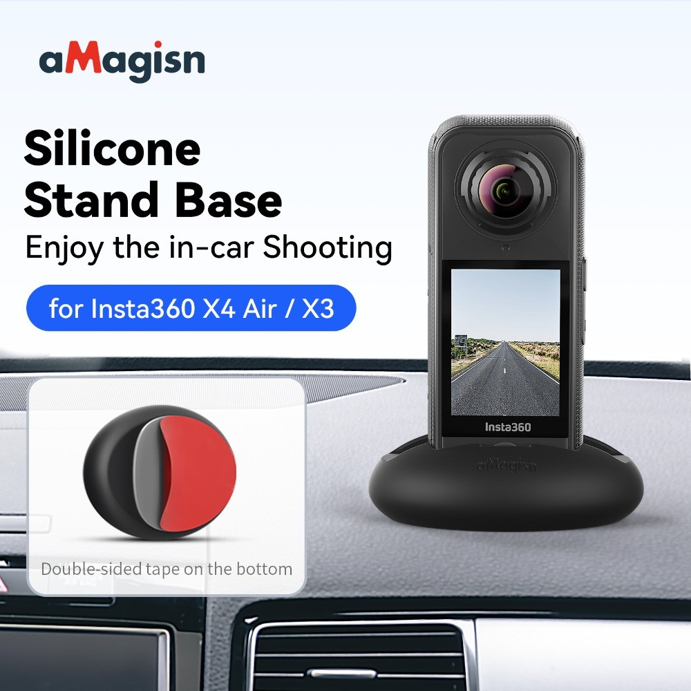 สําหรับ Insta360 X4 Air/X3 ฐานซิลิโคนรถคงที่กันน้ําและกันฝุ่นเดสก์ท็อปสําหรับกล้องกีฬาอุปกรณ์เสริม