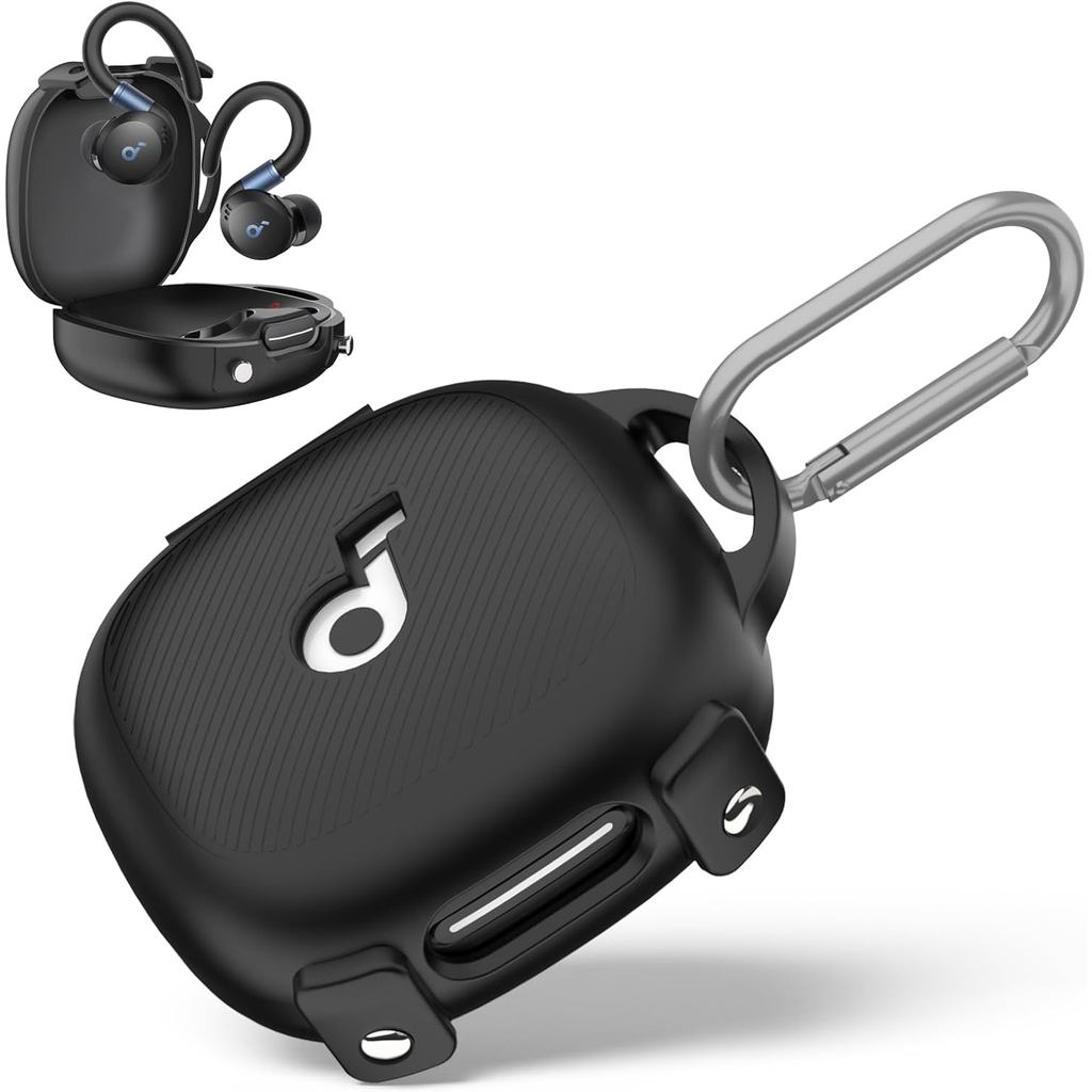 สําหรับ[Secure Lock] Soundcore Sport X20 Case Cover,ซิลิโคนอ่อนนุ่มป้องกันรอยขีดข่วนทนโลโก้การออกแบบ