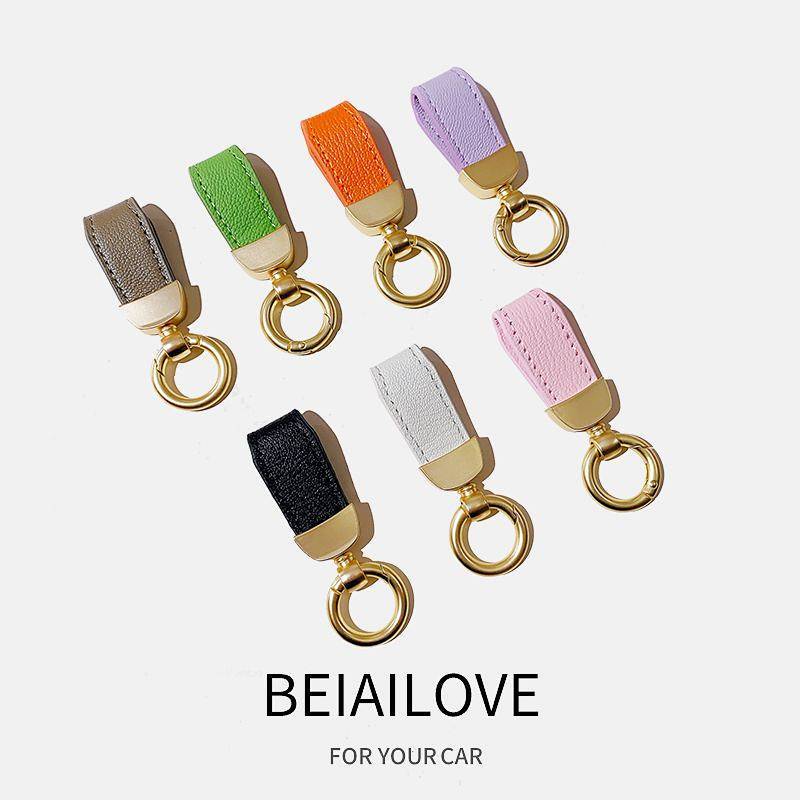 Short Car Key Ring Car Key Buckle Couple Key Chain Exquisite Car Key Ornaments Creative Key Ring Circle Pedants Women CkUE