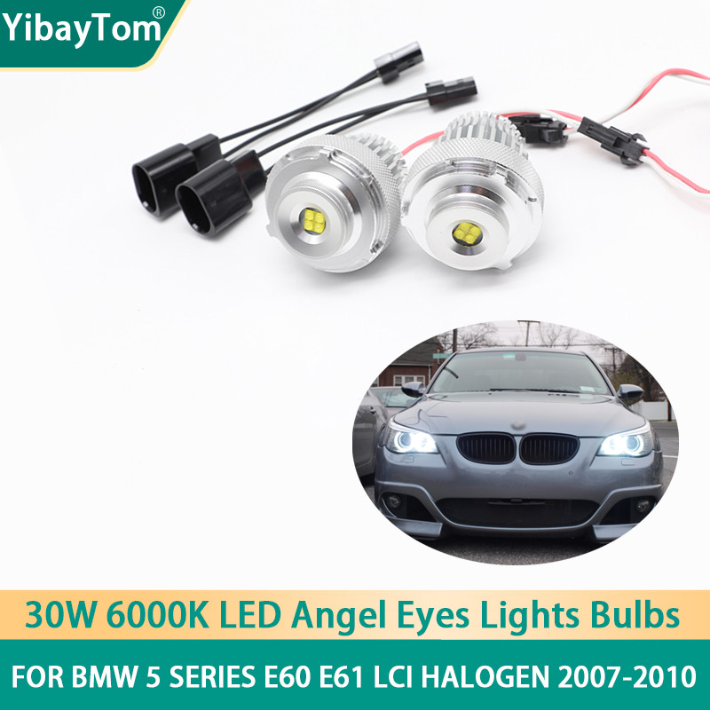 ทนทาน LED ข้อผิดพลาดฟรี 30W Angel Eye Marker หลอดไฟสําหรับ BMW 5 Series E60 E61 LCI gen 545i 550i 53