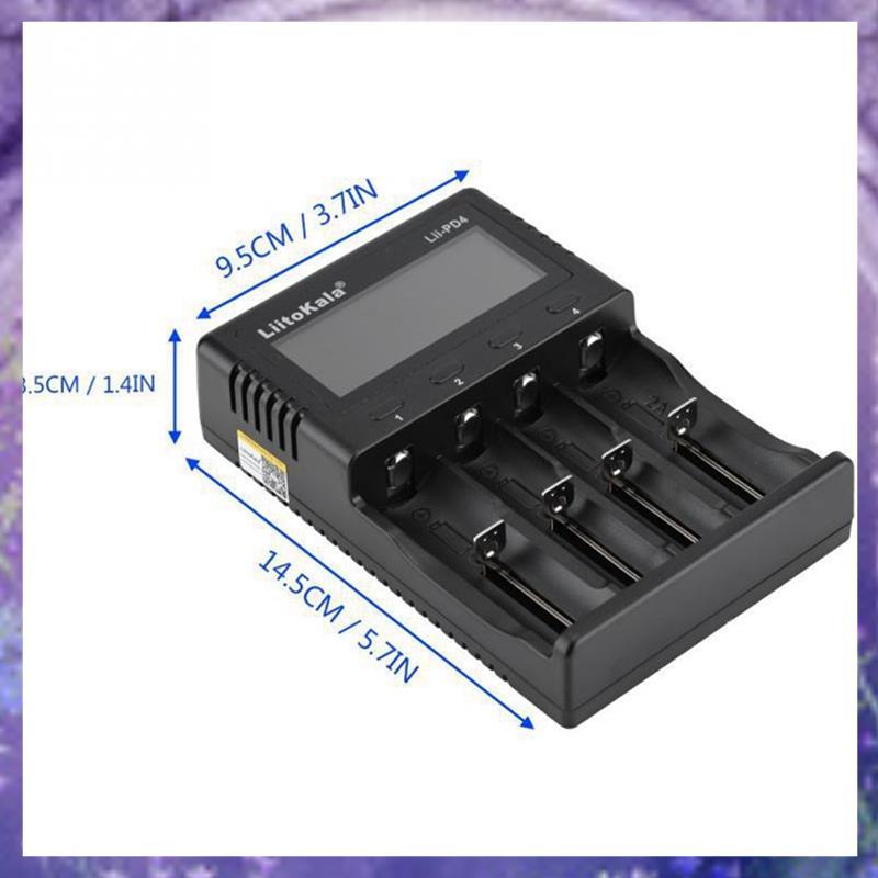 Lii-PD4 18650 26650 21700 แบตเตอรี่ 4-Slot Li-Ion แบตเตอรี่ LCD Charger สําหรับ Li-Ion/Ni-/LiFePO4 แ
