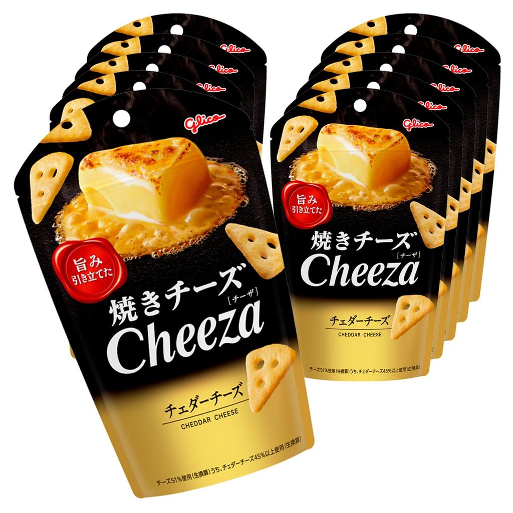 Ezaki Glico Chiza (Cheddar Cheese) 32g x 10 bags