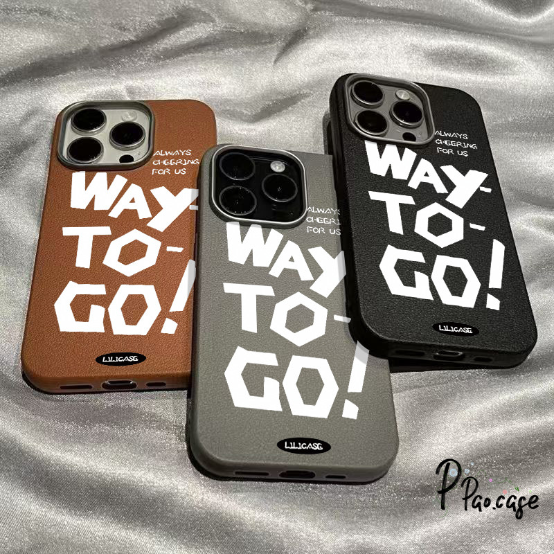เคสไอโฟน17สำหรับiPhone XR 11 17 air 15 13 16 12 Pro Max 15 7 8 Plus X XS SE 2 3 เคสโทรศัพท์ลายตัวอักษรหนังน่ารักแฟชั่น