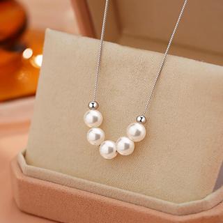 Aura Pearl Necklace สร้อยคอเงินแท้ S925 [MERCELO]
