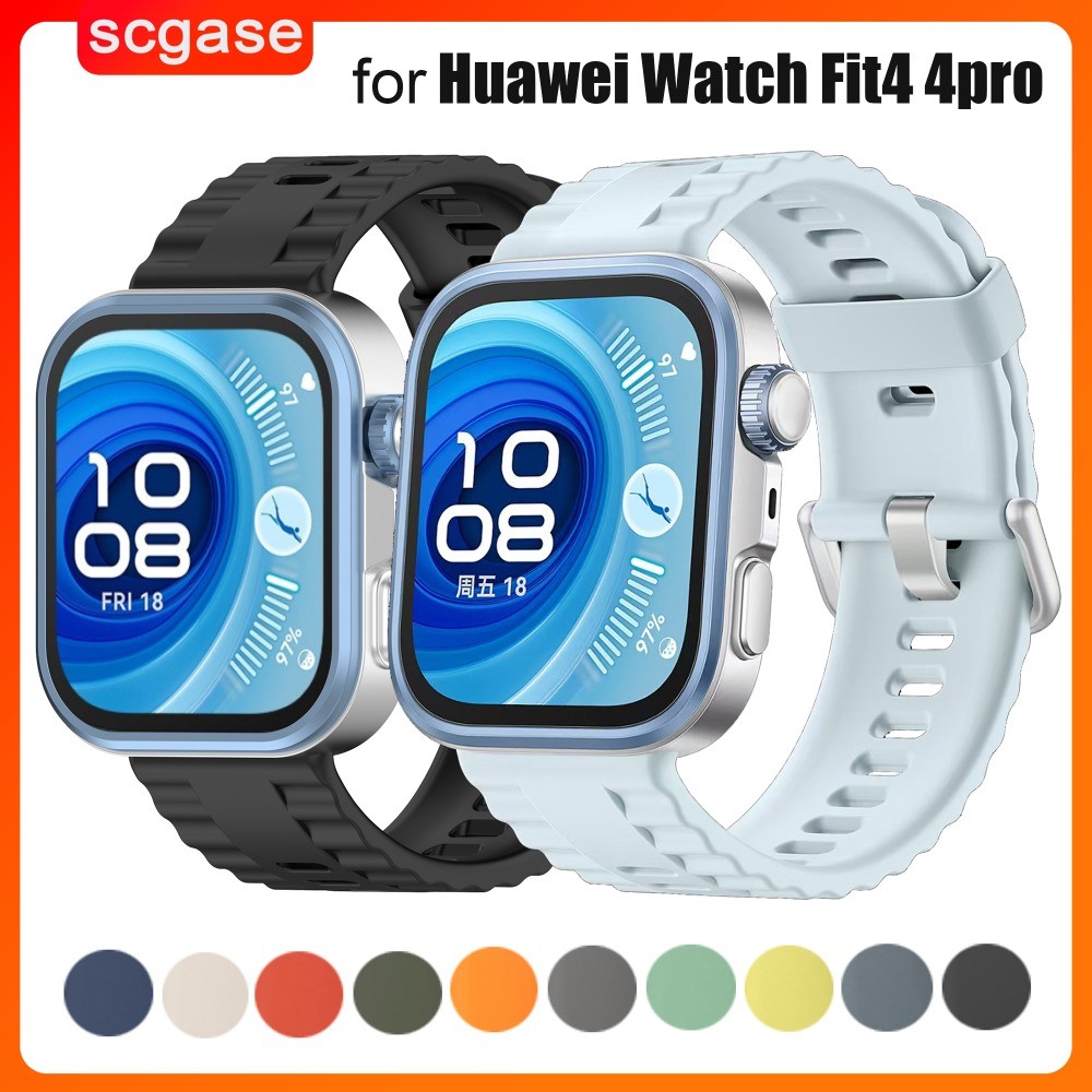 สายซิลิโคนสําหรับนาฬิกา Huawei FIt4 Pro สายรัด Man กีฬาเปลี่ยนสายรัดข้อมือสําหรับ Huawei Fit 4/Fit 3 Breathable สร้อยข้อมืออุปกรณ์เสริม