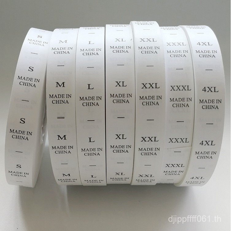 ป้ายจํานวนแท็กกับ S4XL เสื้อผ้า Manufacturing ขนาดป้ายล้างขนาดป้ายถึงป้ายคอปก VTX0