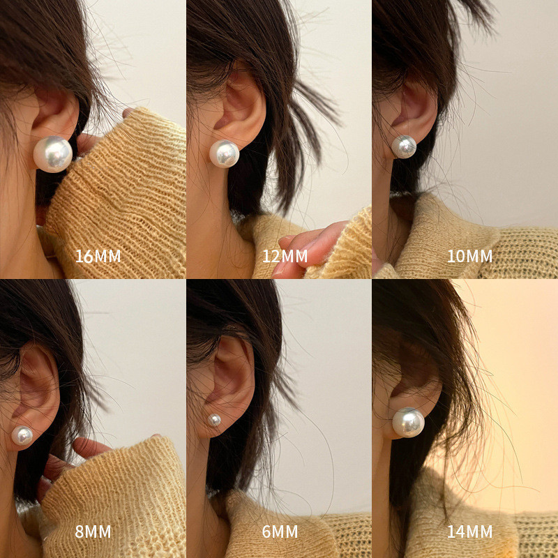 s925 กิ๊บหูมุกสําหรับผู้หญิงแฟชั่นของขวัญวันเกิดแฟนสาวที่เรียบง่าย