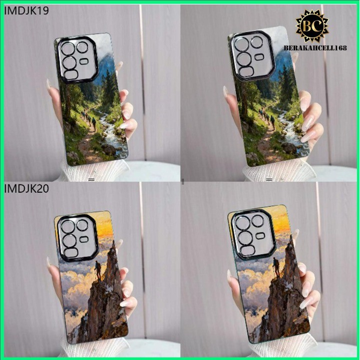 CASE HYBRID HOLOGRAM เลนส์ CHROME MOTIF VIEW MOUNTAIN สําหรับ IPH0NE 16 16 16 PLUS 16 PRO 16 PRO MAX