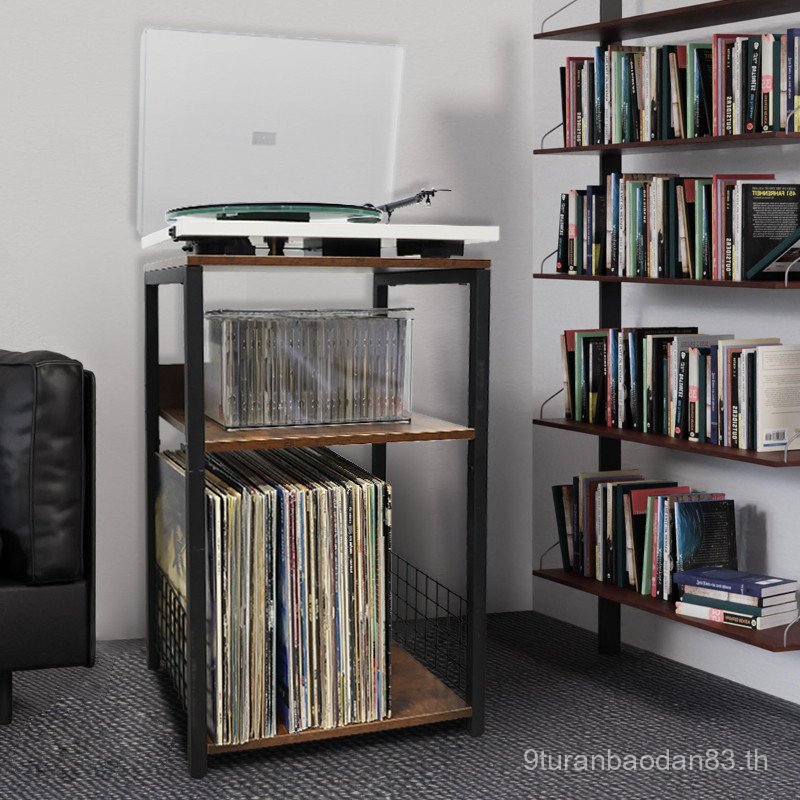 Retro Vinyl Record Record Record Record Record Record Record Player Audio Machine Shelf Three-Layer 