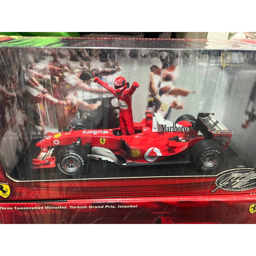 Hot Wheels f1 1: 18 Ferrari f2004 Car King Michael Schumacher Seven Crown Commemorative Edition โพสต