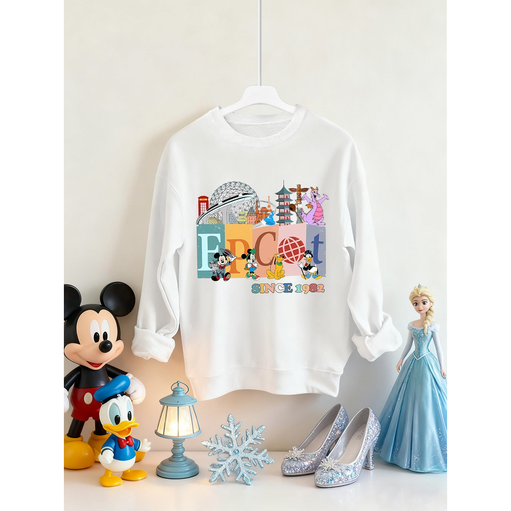 Disney Epcot ดีไซน์เรโทร เสื้อแขนยาวสำหรับสตรี