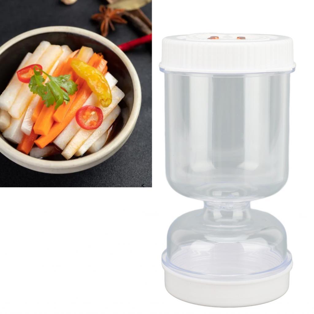 Thaihometools-TH tomvorks 50oz ขวดดอง Leakproof นาฬิกาทรายมะกอกพร้อมส้อมพลิกง่ายเพื่อระบายน้ำผักดองส