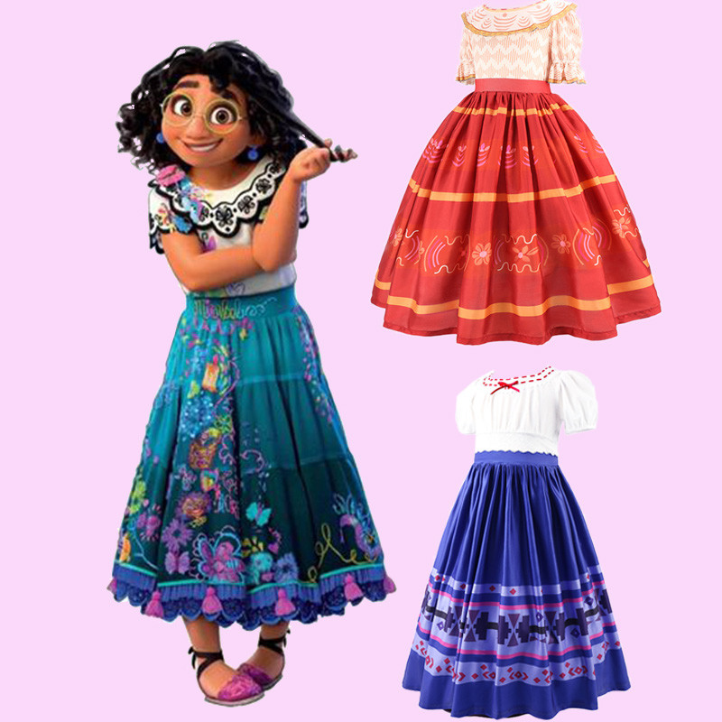 christmas dress ชุด christmas เด็ก ชุดกระโปรงเสื้อผ้าเด็กผู้หญิง Encanto Disney