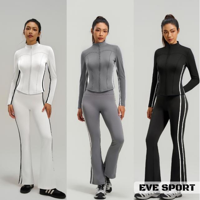 **NEW** เสื้อคลุมออกกำลังกายผู้หญิง เสื้อกีฬาแจ็คเก็ตแขนยาวมีซิปรูด กางเกงก๊ฬาขายาว AT-JYMW189/AP-JY