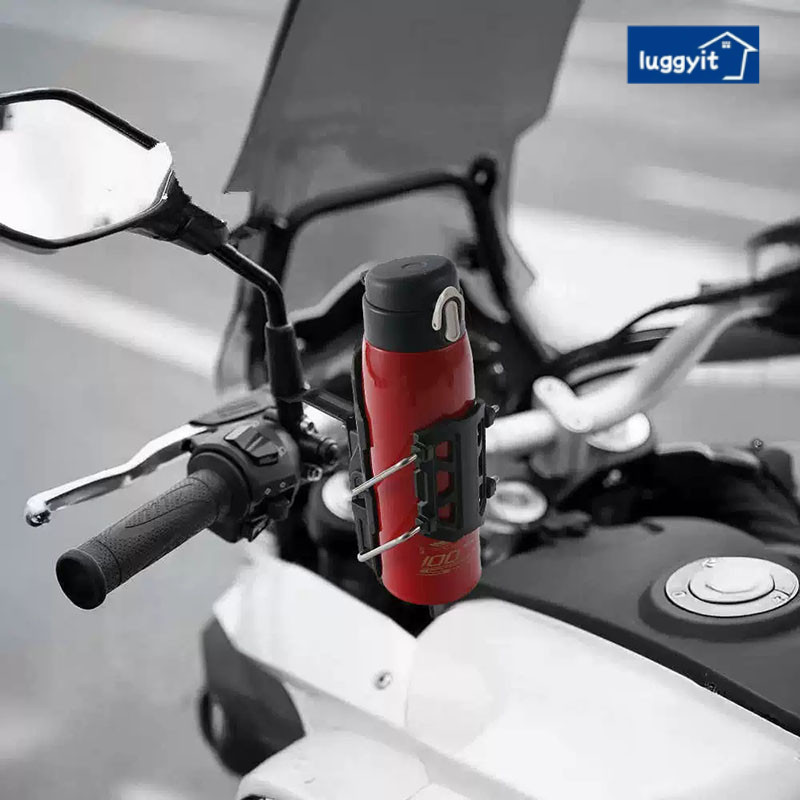 ที่วางแก้วน้ำมอเตอร์ไซด์ สำหรับติดจักรยานและมอเตอร์ไซคไซด์หมุนได้ ปรับได้ ทนทาน360องศาหมุนได้สีดํารถจักรยานยนต์กันชนถ้== - รูปที่ 5