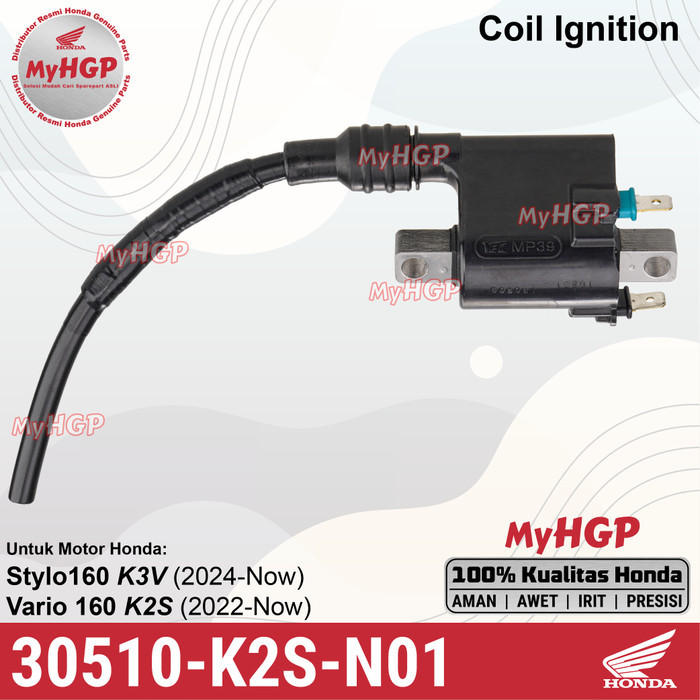 30510K2SN01 คอยล์จุดระเบิด TEC MP39 Honda Vario Stylo 160 30510-K2S-N01 วัด K3V