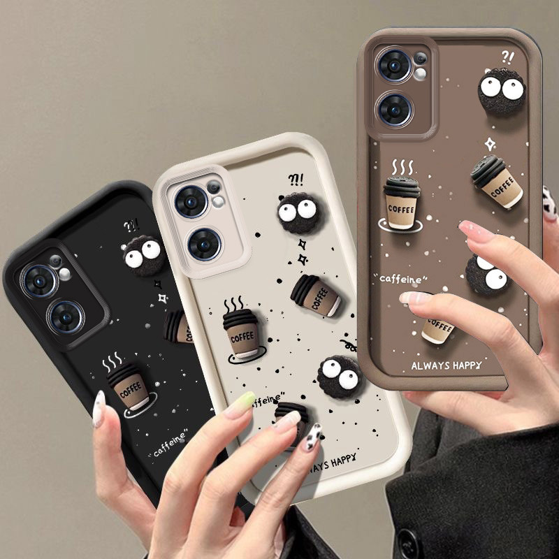 เคส oppo reno 7 5g เคสโทรศัพท์ถ้วยกาแฟ 3D สําหรับ