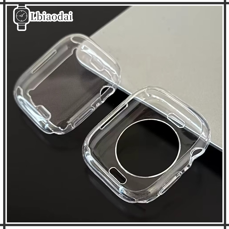 PC แก้ว / กรณี TPU อ่อน for Iwatch Ultra/SE 3 2 Apple Watch Series 11 10 9 8 7 6 5 49 45 46 42 44 มม ปกป้องหน้าจอ ปกป้อ