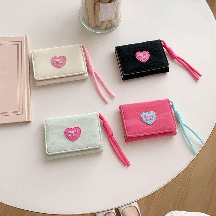 Halo studio พร้อมส่ง กระเป๋าสตางค์ผู้หญิงน่ารักหวานๆ สไตล์อินส์เวอร์ชั่นเกาหลีพร้อมช่องใส่บัตรหลายใบคุณภาพสูง