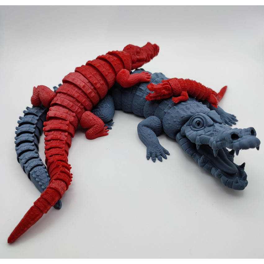 Cuero Crocodile Swamp สัตว์เลื้อยคลานของเล่น Articulated ปากสามารถย้าย TOON จระเข้ V7