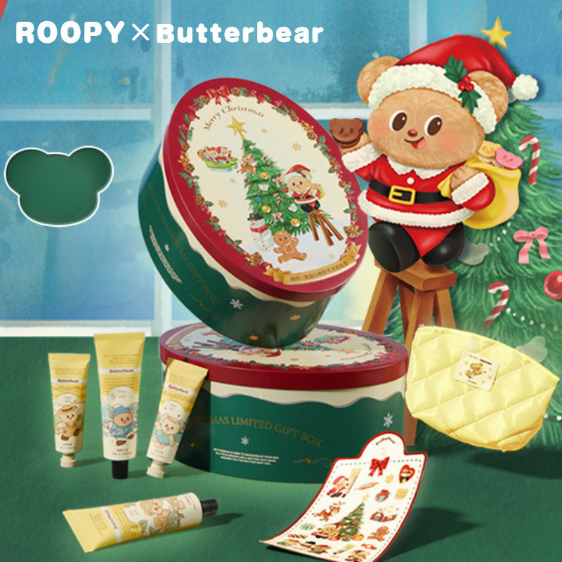 ROOPY Shea Butter Hand Cream กล่องของขวัญคริสต์มาส Moisturizing Fragrance Hand Cream ชุดกล่องของขวัญบํารุงผิวหน้า