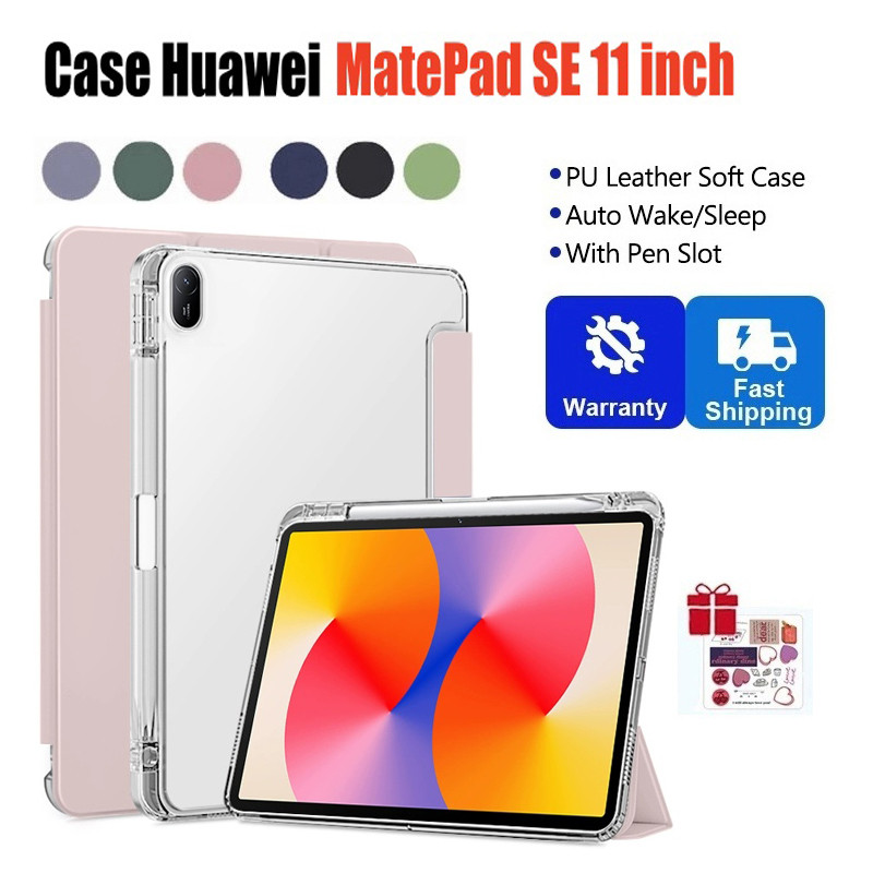 เคสHUAWEI MatePad SE 11 นิ้วพร้อมช่องเสียบปากกาแม่เหล็กป้องกันHuawei Pad 11 "/Mate Pad 11 นิ้วกรณีด้