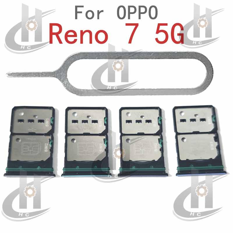 สําหรับ OPPO Reno 7 5G ซิมการ์ดถาดผู้ถือช่องใส่การ์ด Reader SD Slot อะแดปเตอร์อะไหล่