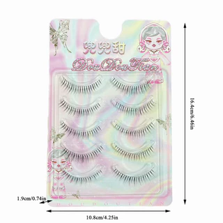 Manga Natural Wispy Cross Lower Eyelashes Daily Makeup เครื่องมือเสริมความงาม 5 คู่
