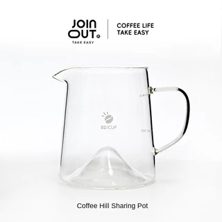 Joinout Hill ฮิลล์ กาแฟชงด้วยมือ กาแฟดริป กาน้ำชาบอโรซิลิเกตสูง for pour-over Coffee 600ml หม้อแก้ว