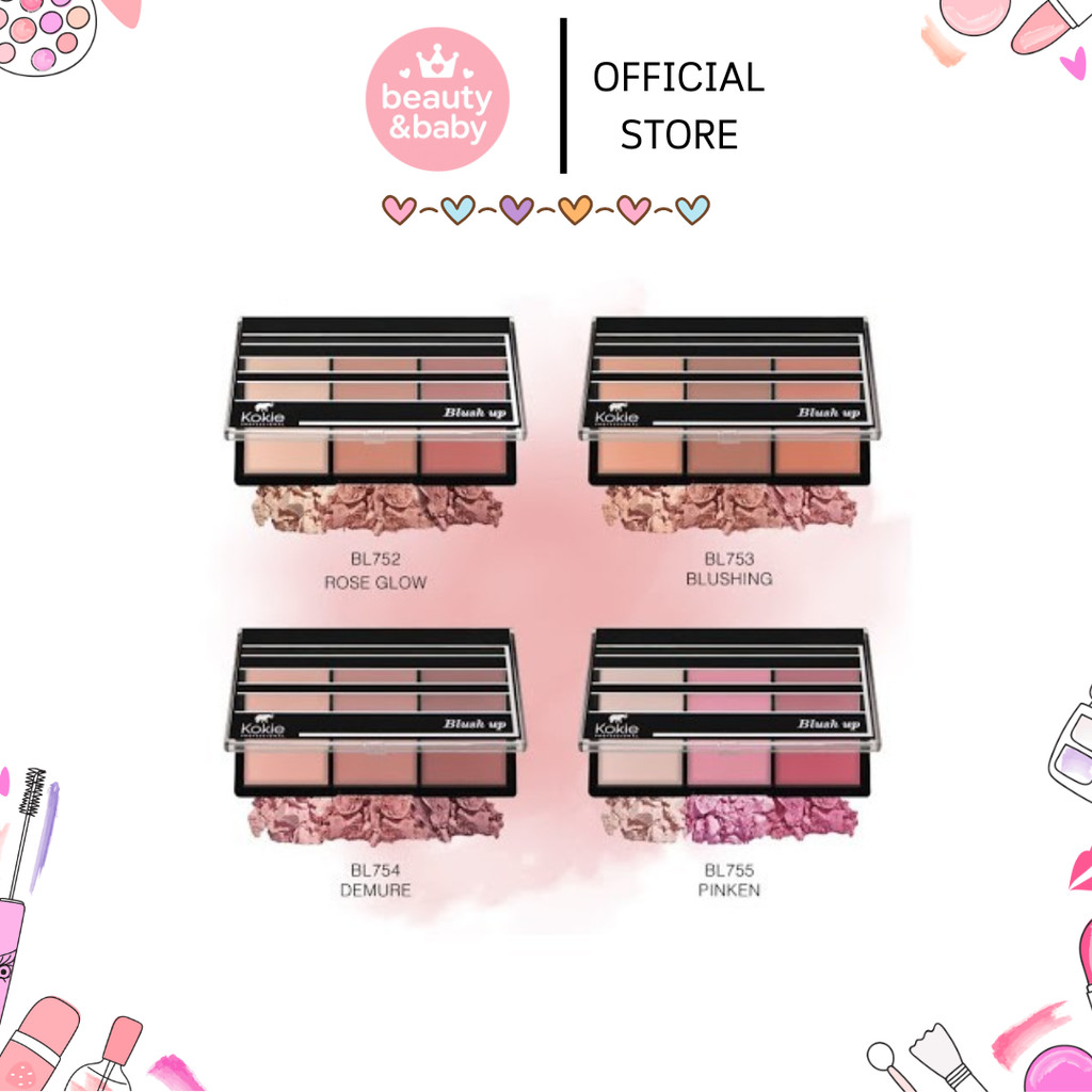 KOKIE Blush Up Blush Palette บลัชออน มี 4 เฉดสี