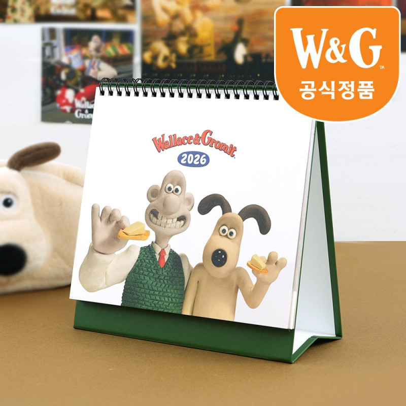 2026 KOREA CALENDAR  Wallace & Gromit ปฏิทินตั้งโต๊ะ