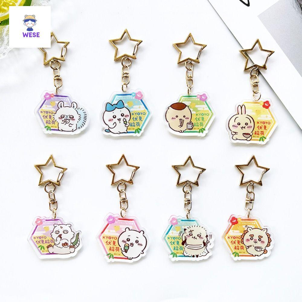 WORLDSELECT อะนิเมะ Chiikawa พวงกุญแจ, Rakko Kurimanjyu Chiikawa จี้, น่ารัก Momonga การ์ตูนนุ่ม Hac