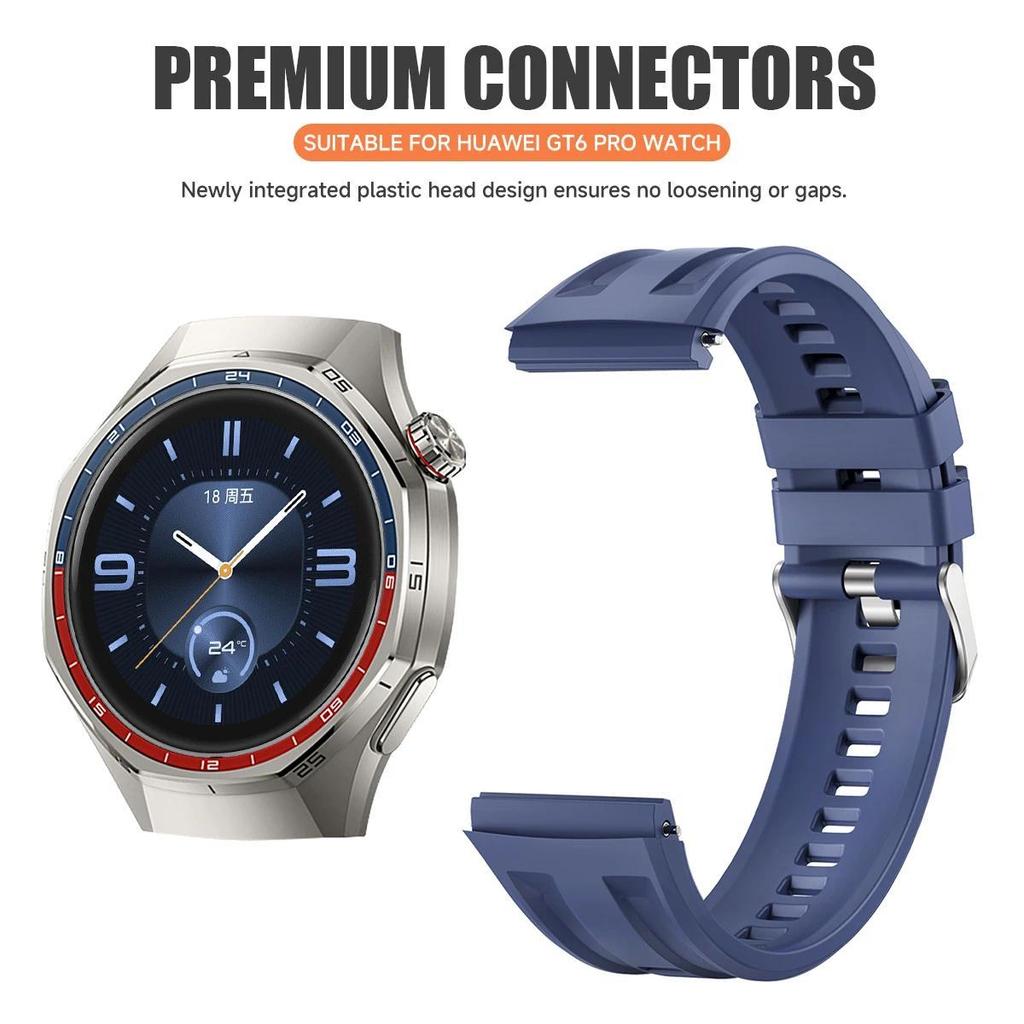 สายซิลิโคนสําหรับนาฬิกา Huawei GT 6 Pro 46 มม.สายนาฬิกากีฬาสําหรับนาฬิกา Huawei GT 6 Pro Correa Watchband เปลี่ยน