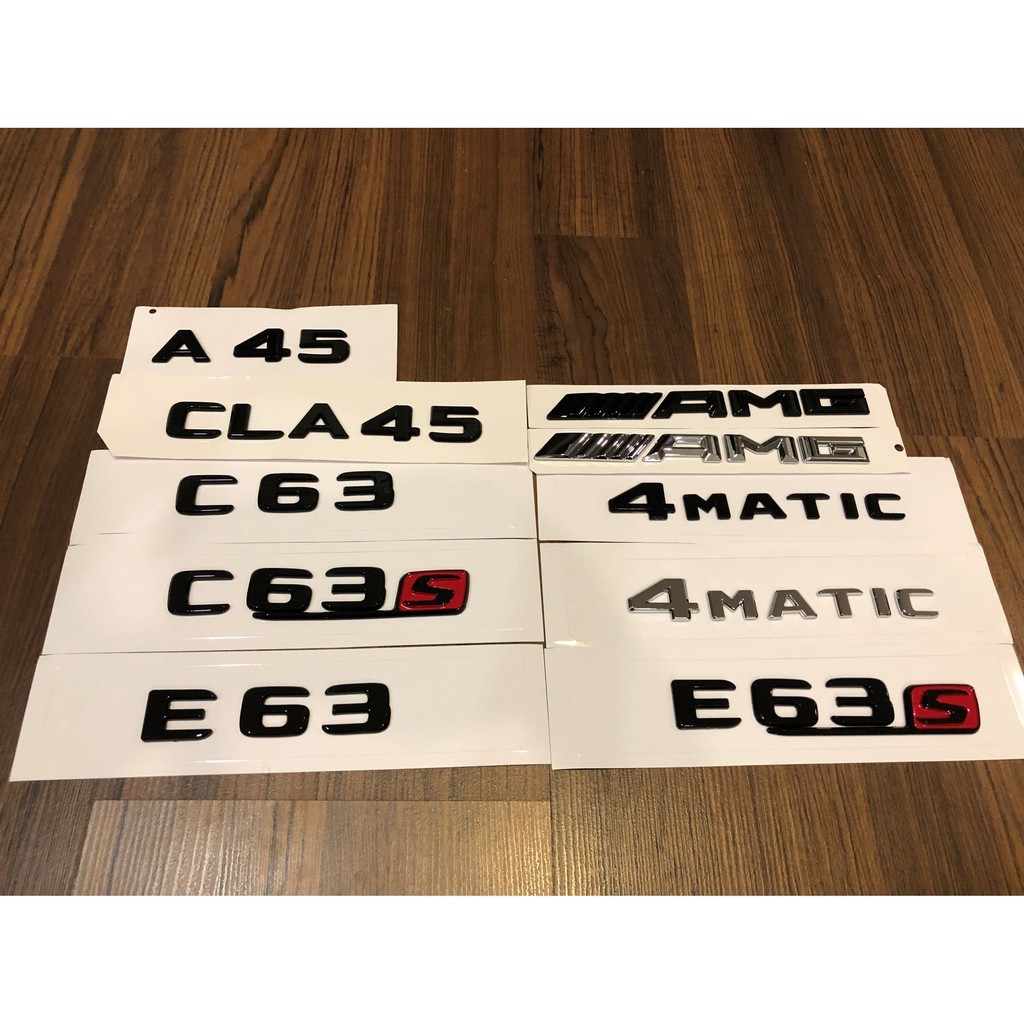 [คลังสินค้าพร้อม] Mercedes Benz AMG Logo Emblem A45 CLA45 C63 C63s E63 E63s AMG 4Matic Emblem Logo B