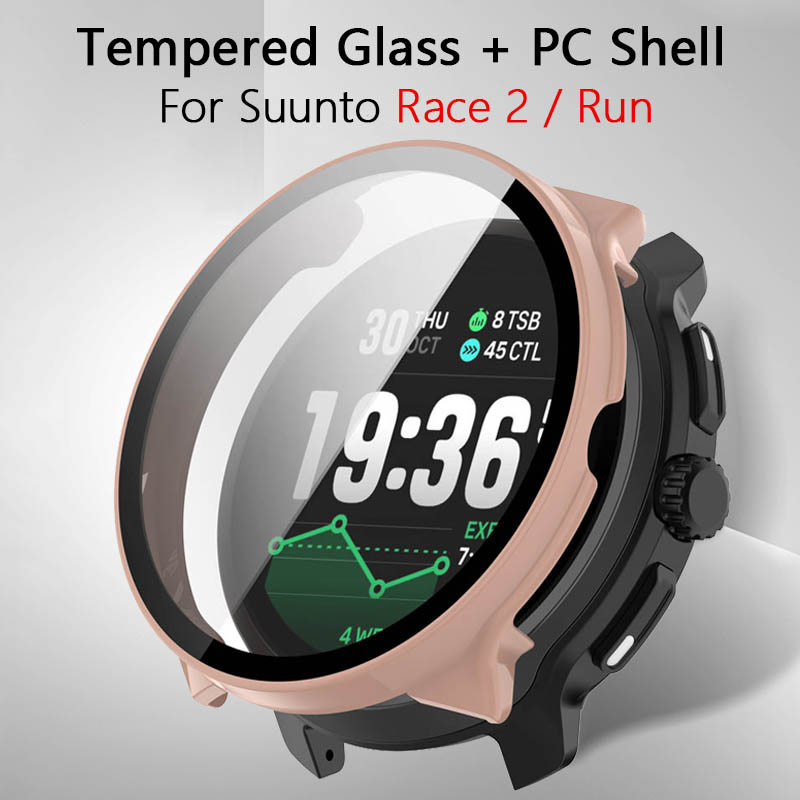 ป้องกันหน้าจอ Hard PC Shell สําหรับ Suunto Race 2 S Run แนวตั้ง SmartWatch Ultra Light คลุมทั้งหมดโป