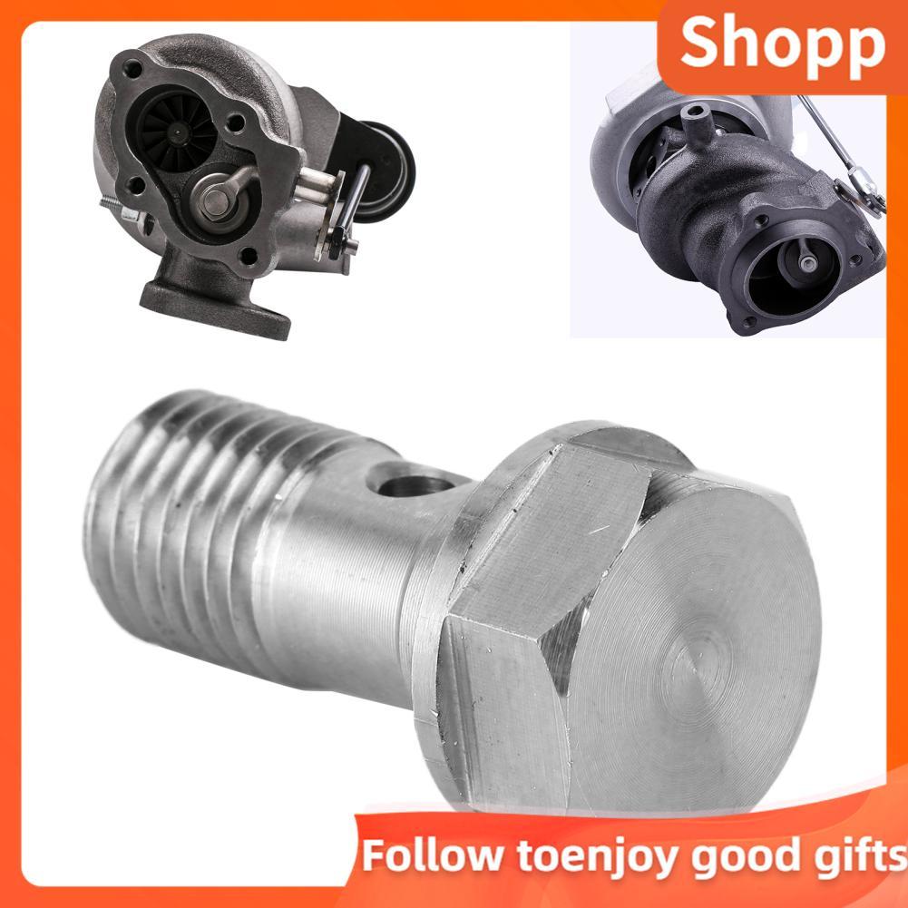 Shopp Shopp Turbo น้ำมัน Restrictor M10x1.25 สแตนเลสจำกัด FITTING Fit สำหรับ MITSUBISHI TD02 TD03 TD