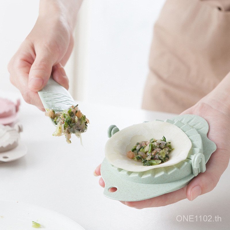 T Z6150 ข้าวสาลีสี Series Dumpling แม่พิมพ์บรรจุช้อนชุด Hangable Kitchen Dumpling Maker CNL0