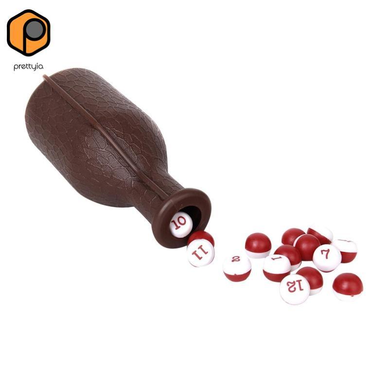 Prettyia Professional Shaker Bottle & 16 Numbered Counting Balls สําหรับ Kelly Pool