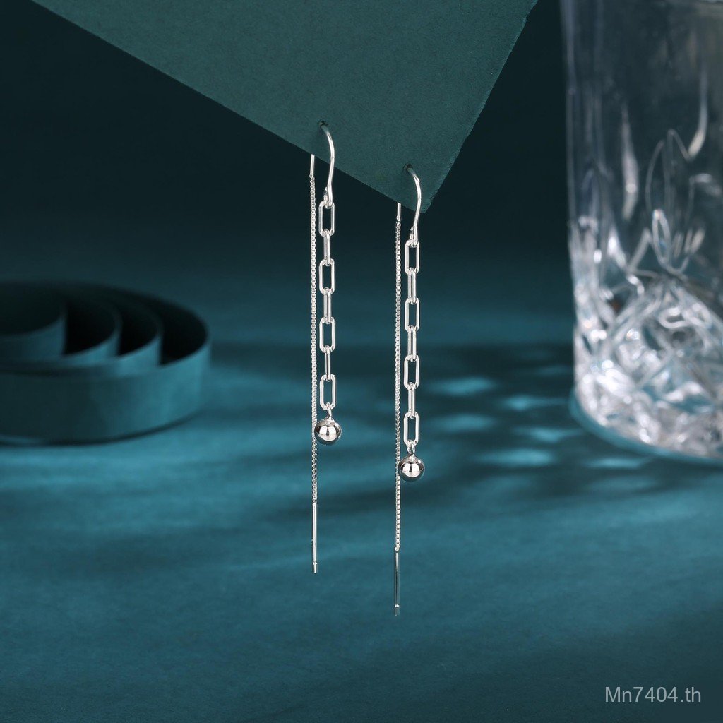 ต่างหู S925 สไตล์คลาสสิกและเย็นตา มืออาชีพทำด้วยมือ เหมาะสำหรับฤดูใบไม้ผลิดึงจนถึงฤดูร้อน G9I1