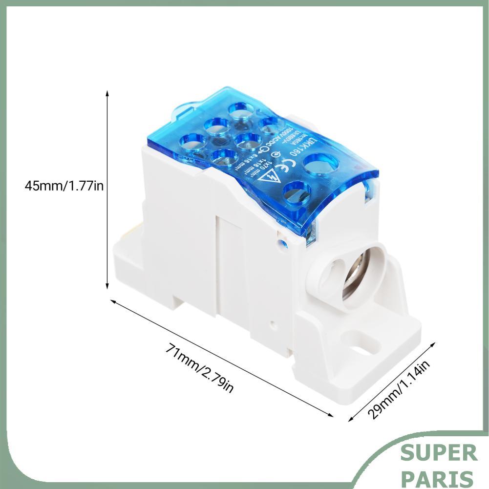 superparis กล่องรวมสัญญาณ เทอร์มินอลบล็อค จำหน่าย เชลล์สารหน่วงไฟ 160A UKK Series Unipolar ฝาครอบโปร