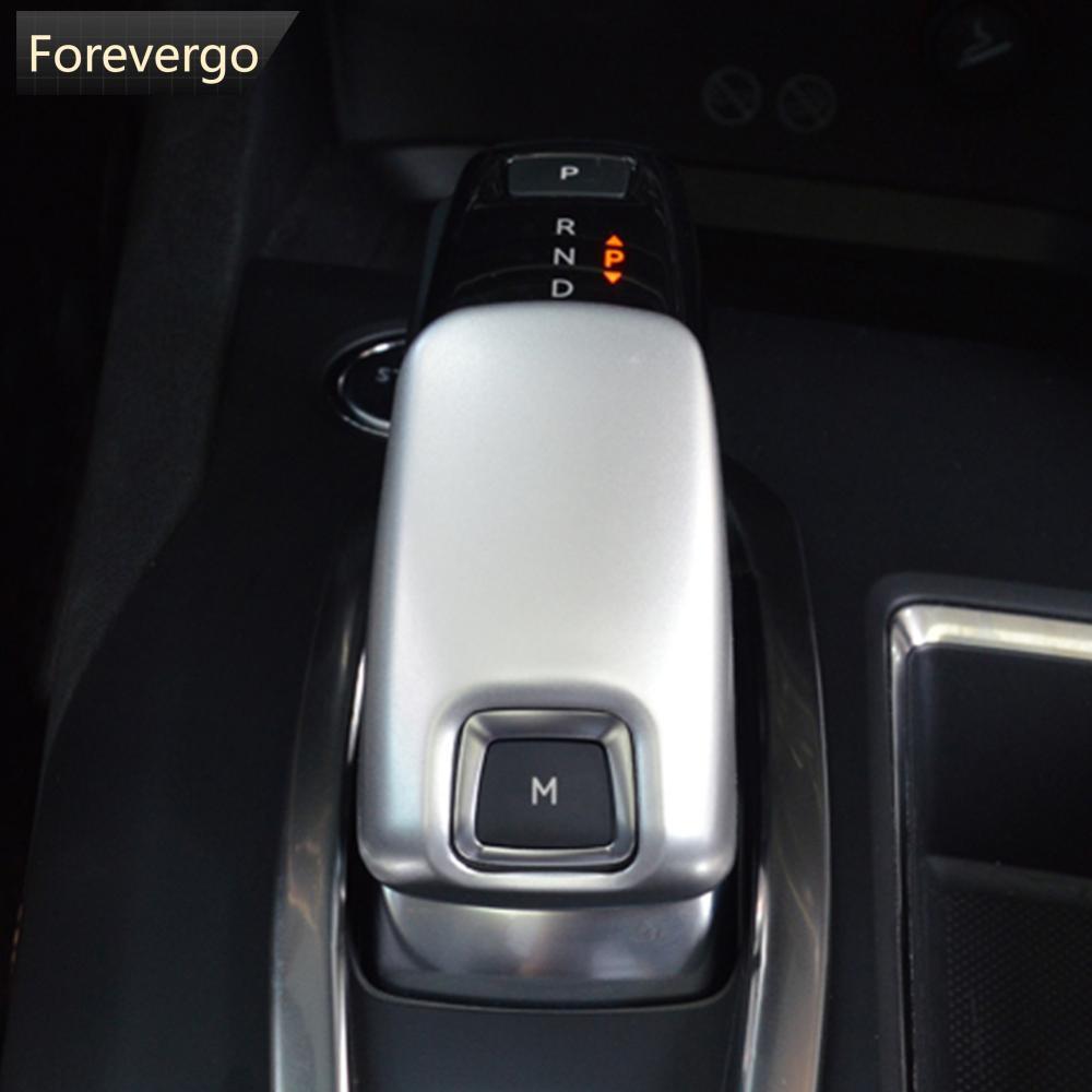 FVG จัดแต่งทรงผมรถเกียร์ Shift Knob หัวเกียร์สติกเกอร์ Trim คาร์บอนไฟเบอร์สําหรับ Peugeot 3008 GT 20