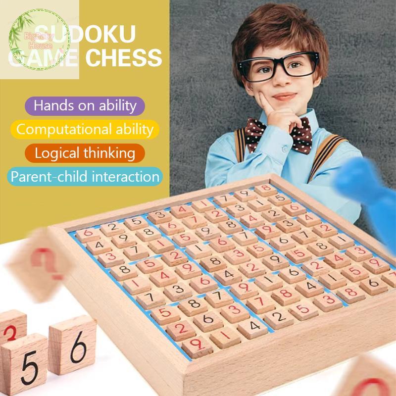 Sudoku 9x9 ไม้ เกมพัฒนาสมอง ท้าทายความสามารถบนโต๊ะทำงาน