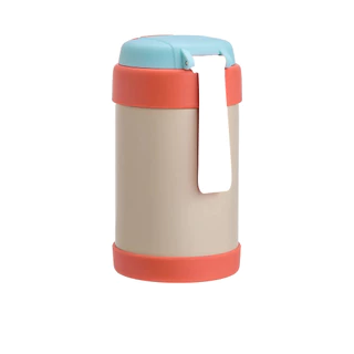 กระติกสุญญากาศสำหรับใส่อาหาร เคลือบเซรามิก AW25 450 mL สีครีม