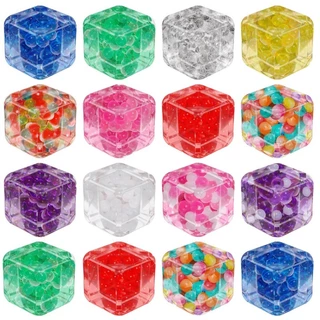 5 ชิ้นที่มีสีสันสแควร์ลูกปัดองุ่นความเครียดบรรเทา Ball Squishy Fidget Sensory ของเล่นสําหรับเด็กผู้ใหญ่ตลก Vent ความวิตกกังวลบรรเทา Squishy ของเล่น