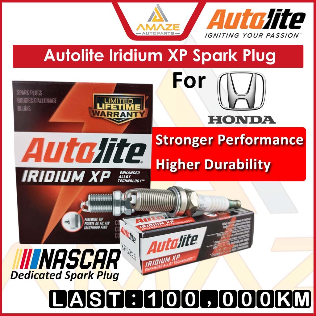 [Live]หัวเทียน Autolite Iridium XP สําหรับรถยนต์ Honda - Accord, Civic, City, HRV, CRV, Stepwgn, T9A