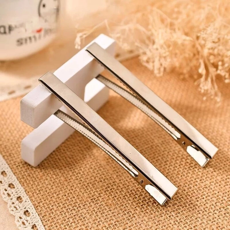 คลิปเดี่ยว 30-78 มม ง่ามจระเข้ ฟันการตั้งค่า กิ๊บติดผม กิ๊บติดผม DIY ฐานทำเครื่องประดับ( 20 ชิ้น )