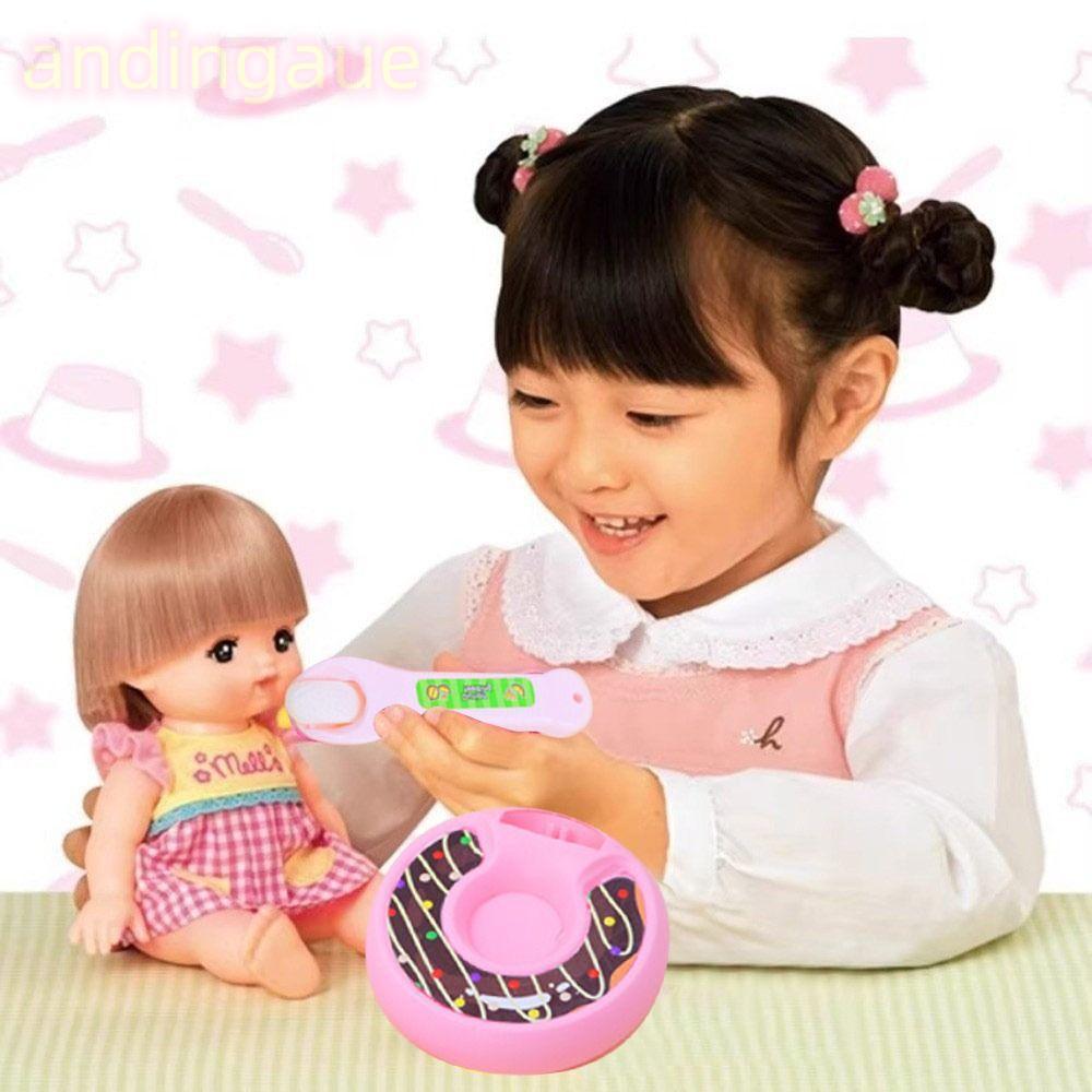 ANDIN Donut Food Feeding Toy, Interactive Play DIY Donut Pudding Feeding Toy, ญี่ปุ่นจําลองครีม Play