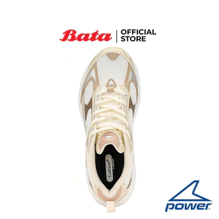 Bata บาจา Power รองเท้าผ้าใบสนีคเกอร์แบบผูกเชือก สำหรับผู้หญิง รุ่น ZETA RELIC สีเบจ รหัส 5288180