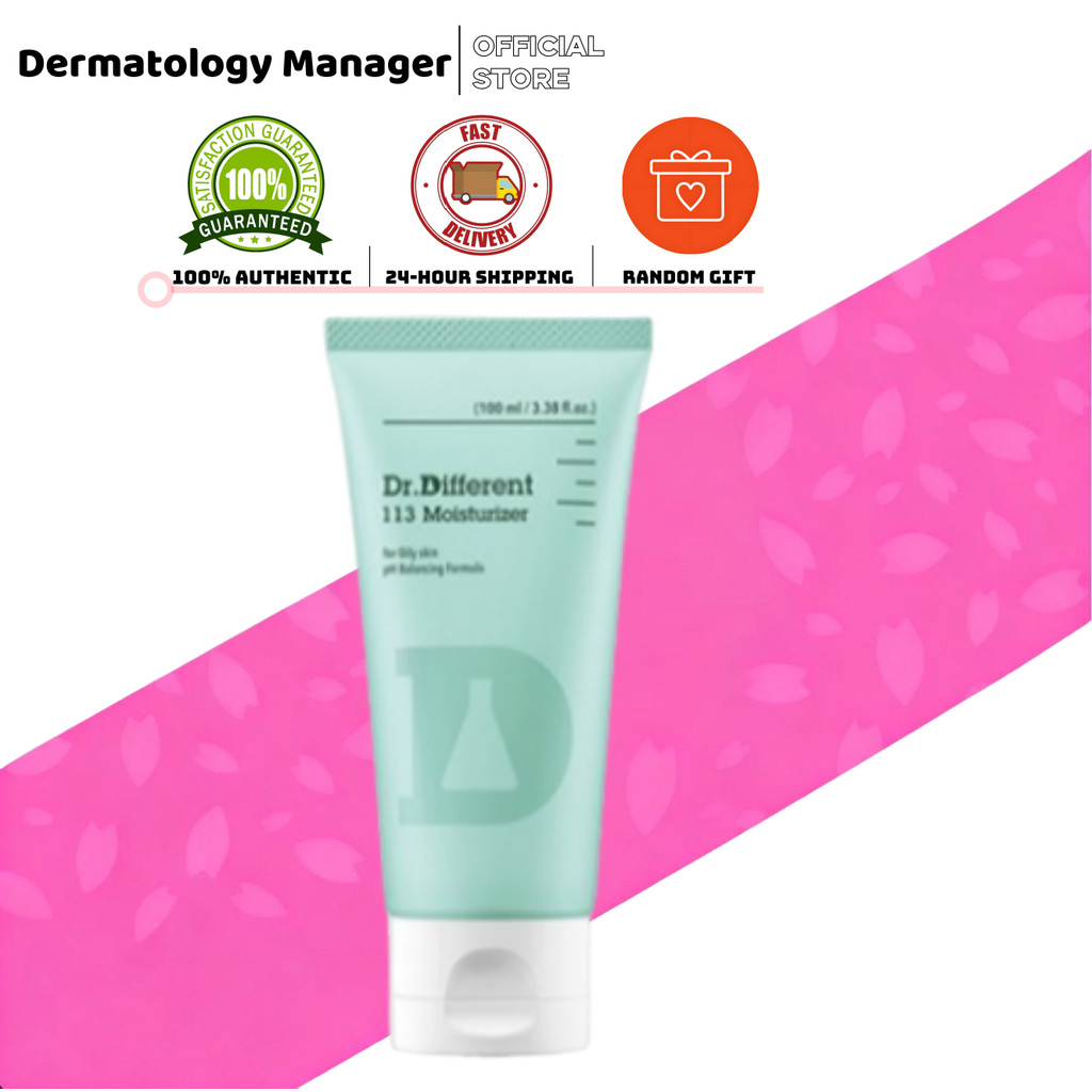 [Dr.Different] 113 มอยส์เจอร์ไรเซอร์โลชั่น | 100มล | ครีมปรับสมดุล pH สําหรับผิวมันและรูขุมขน