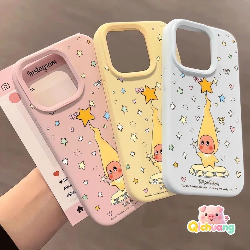 เข้ากันได้กับ Honor Magic 8 Pro 7 6 Pro Ultimate เคสโทรศัพท์การ์ตูนที่มีสีสันน่ารัก Twinkle Stars Baby Matte Elegant กันกระแทกปลอกอ่อนกรณีฝาครอบ